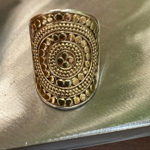 Anna Beck Sterling Silver and Gold Saddle Ring